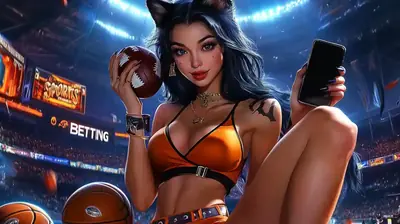 Sports Betting App Anime cat girl holding football and smartphone for sports betting in Bangladesh